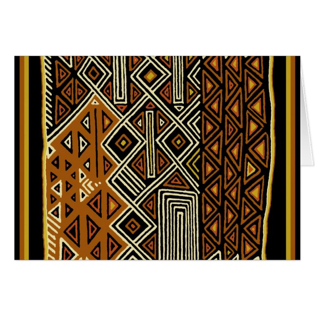 African Tribal Kuba Design (Vorderseite (Horizontal))