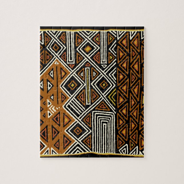 African Tribal Kuba Design Puzzle (Vertikal)