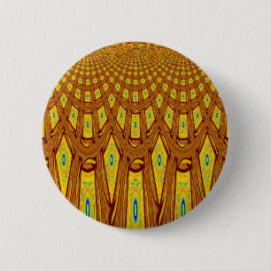 African Tribal Motif Button