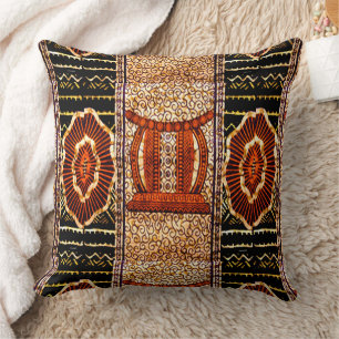 African Tribal Motif Throw Kissen