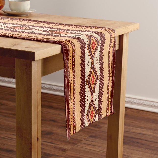 African Tribal Mustertable Runner Kurzer Tischläufer (Beispiel)