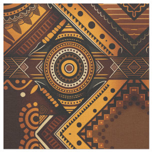 African Tribal Print Fabric - Eine Leinwand der Ku Stoff