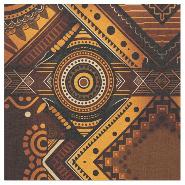 African Tribal Print Fabric - Eine Leinwand der Ku Stoff (Nahaufnahme)