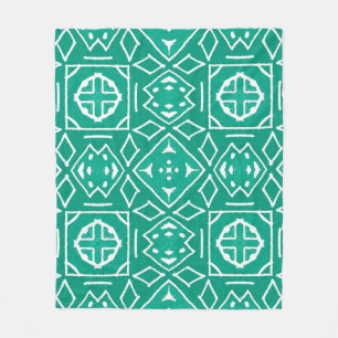 African Tribal Print Ikat Muster Fleecedecke