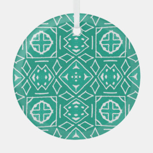 African Tribal Print Ikat Muster Ornament Aus Glas