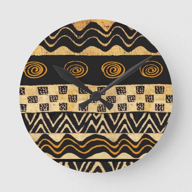 African Tribal Shaman Design Runde Wanduhr (Vorderseite)