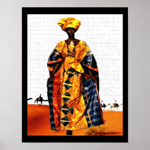 African Tribal Wüstenkönigin Poster