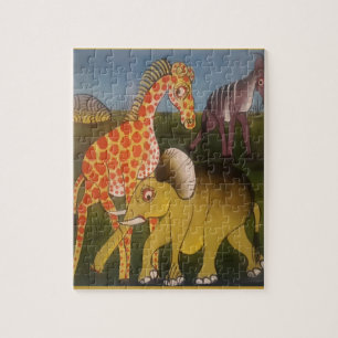 African Trio Art Print Puzzle