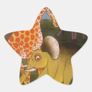 African Trio Art Print Stern-Aufkleber