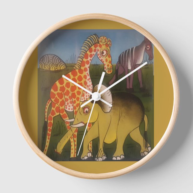 African Trio Art Print Uhr (Vorderseite)