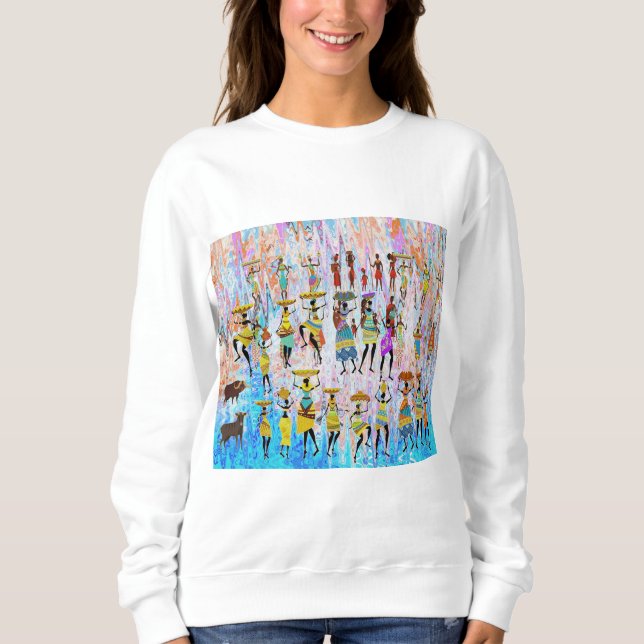 African Village Sweatshirt (Vorderseite)