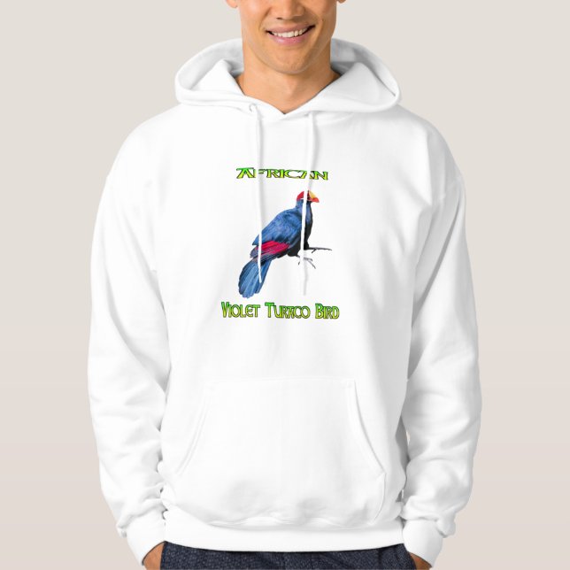 African Violet Turaco Bird Hoodie (Vorderseite)