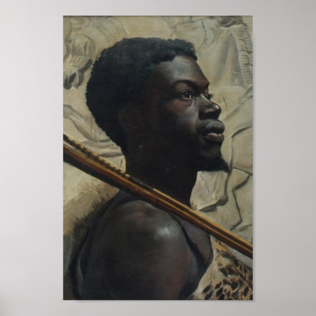 African Warrior by Walter Scott Boyd Poster (Vorne)