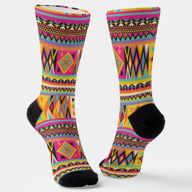African Wax Print Africa United UNIA Afri Socks Socken (Gewinkelt)