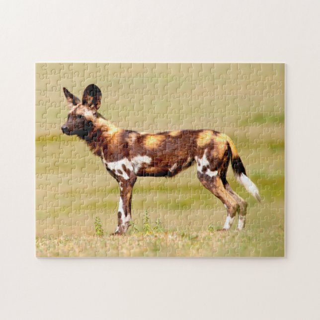 African Wild Dog (Lycaon Pictus) Standing Puzzle (Horizontal)