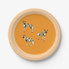 African Wild Dogs Pappteller