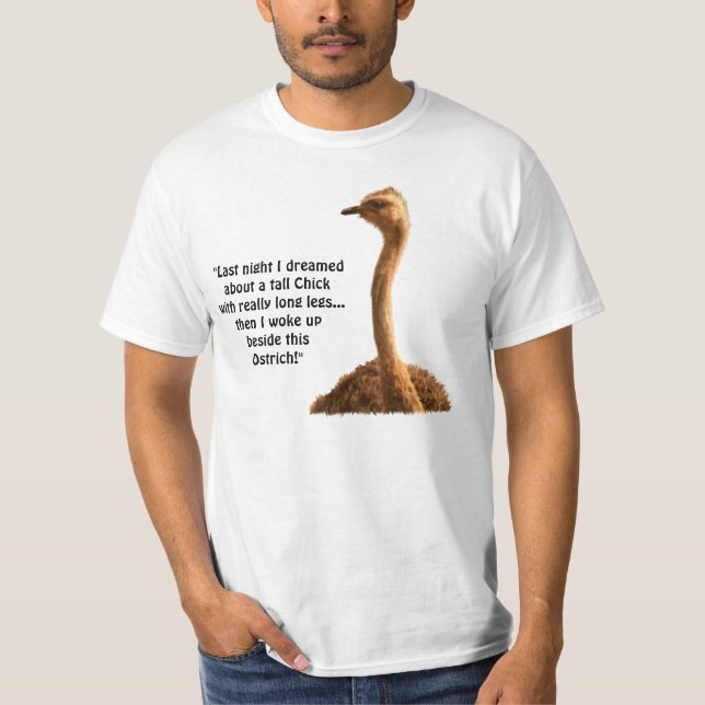 African Wildlife Ostrich Bird Funny Joke T - Shirt (Vorderseite)