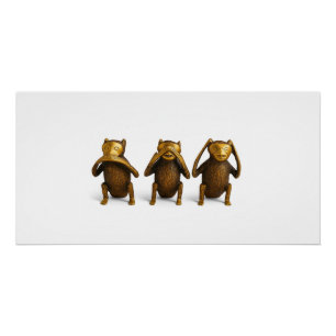 African Wisdom Trio - Inspiring Cultural Art Poster