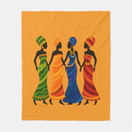 African Women Fleece Blanket