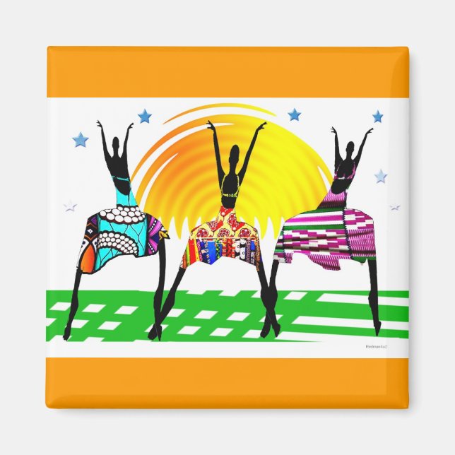 African Women Mating Call Dance Magnet (Vorne)