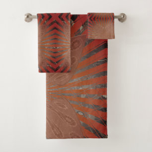 African Zebra Print: Eine Mischung aus Kunst und K Badhandtuch Set