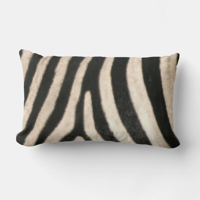 African Zebra Print, Wildife, Safari Decor, Lendenkissen (Vorderseite)