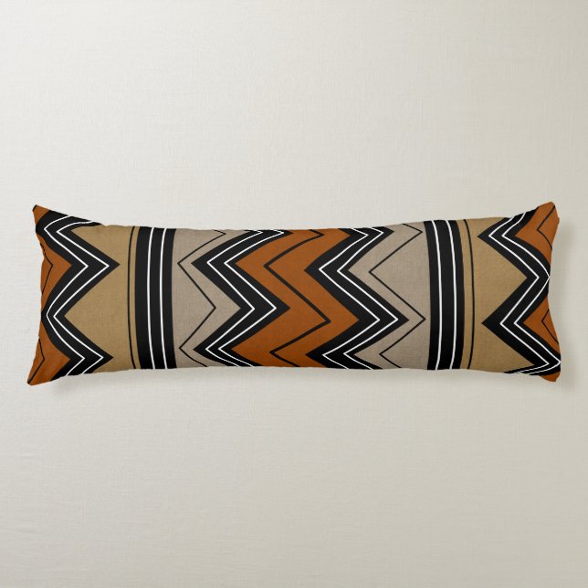 African Zigzags Pattern Seitenschläferkissen (Vorderseite)