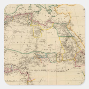 Afrika 10 quadratischer aufkleber
