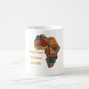 Afrika 10 Träume 2026 Fußballfan Personalisierter Kaffeetasse