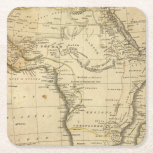 Afrika 17 rechteckiger pappuntersetzer