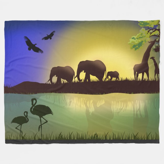 Afrika 1 fleecedecke (Vorderseite (Horizontal))