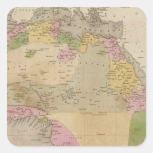 Afrika 21 quadratischer aufkleber