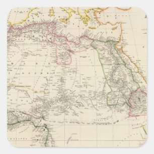 Afrika 24 quadratischer aufkleber