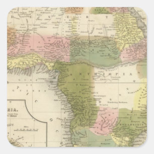 Afrika 25 quadratischer aufkleber