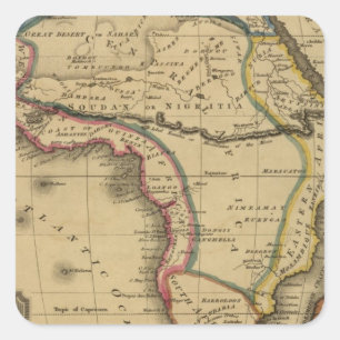 Afrika 30 quadratischer aufkleber