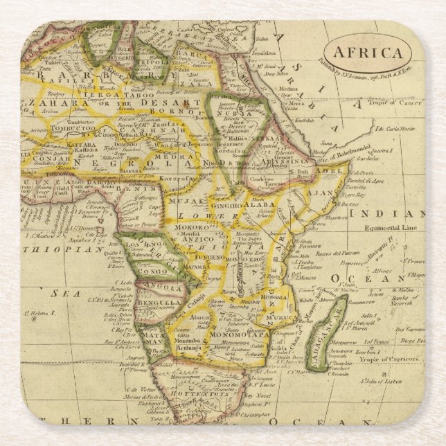 Afrika 34 rechteckiger pappuntersetzer (Vorderseite)