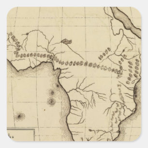 Afrika 5 quadratischer aufkleber