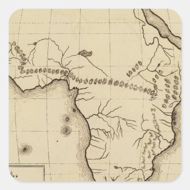 Afrika 5 quadratischer aufkleber (Vorderseite)