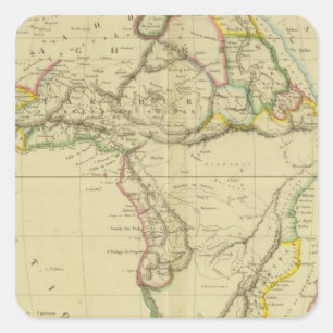 Afrika 6 quadratischer aufkleber
