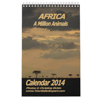 AFRIKA - A Million Animals Calendar 2014 Single Pg Kalender
