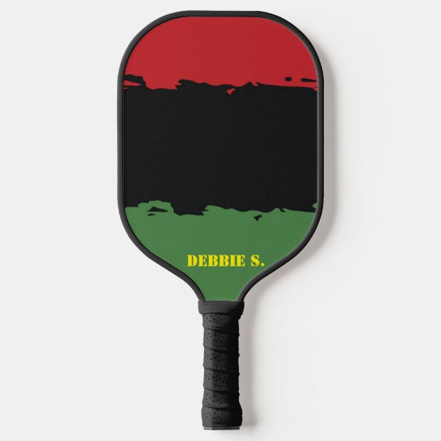 Afrika, afrikanische Farben, Individuelle Name Per Pickleball Schläger (Vorderseite)