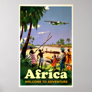 Afrika, afrikanischer Stamm, der auf das kommende Poster