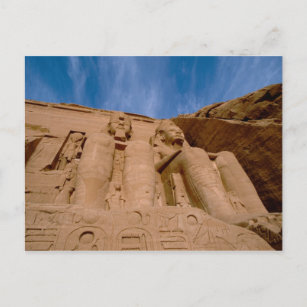 Afrika, Ägypten, Abu Simbel, Ramses II und Postkarte