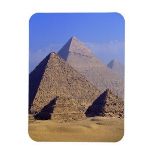 Afrika, Ägypten, Kairo, Gizeh. Große Pyramiden Magnet
