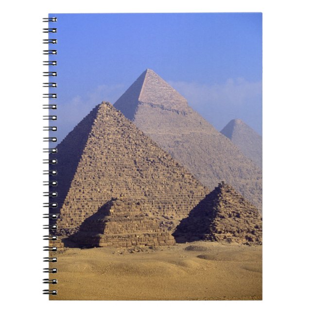 Afrika, Ägypten, Kairo, Gizeh. Große Pyramiden Notizblock (Vorderseite)
