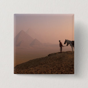 Afrika, Ägypten, Kairo, Gizeh, Pyramiden aus Gize Button