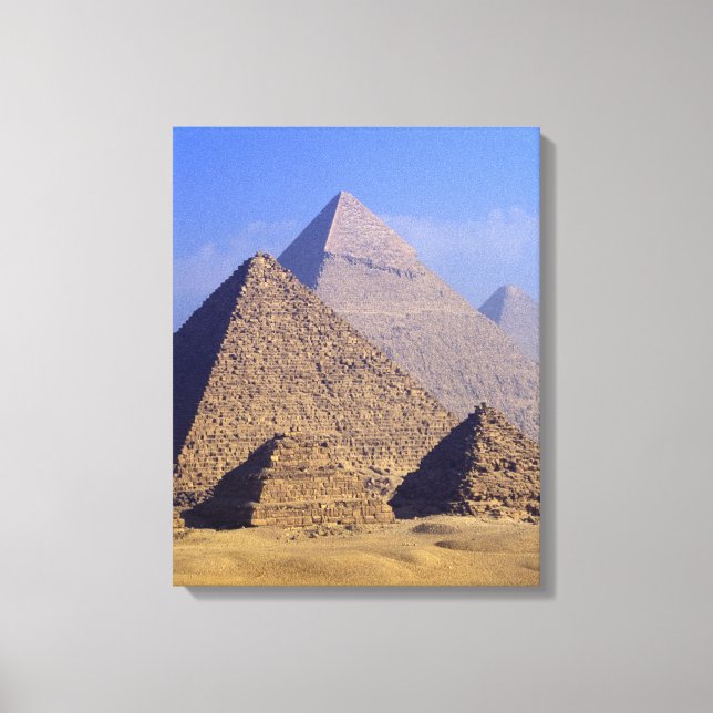 Afrika, Ägypten, Kairo, Gizeh. Pyramiden Leinwanddruck (Vorderseite)