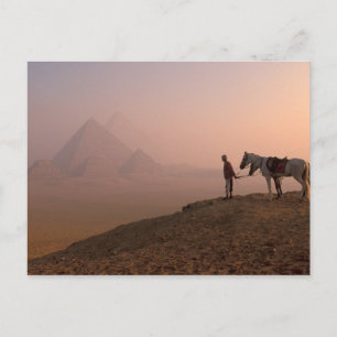 Afrika, Ägypten, Kairo, Gizeh, Pyramiden von Gizeh Postkarte