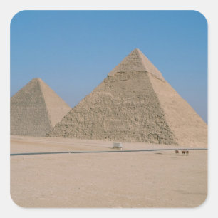 Afrika - Ägypten - Kairo - Große Pyramiden von Giz Quadratischer Aufkleber