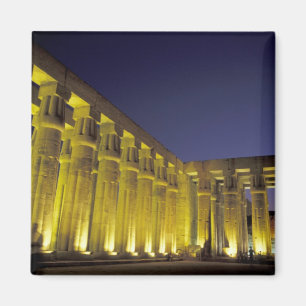 Afrika, Ägypten, Luxor. Sun Court of Amenhotep Magnet